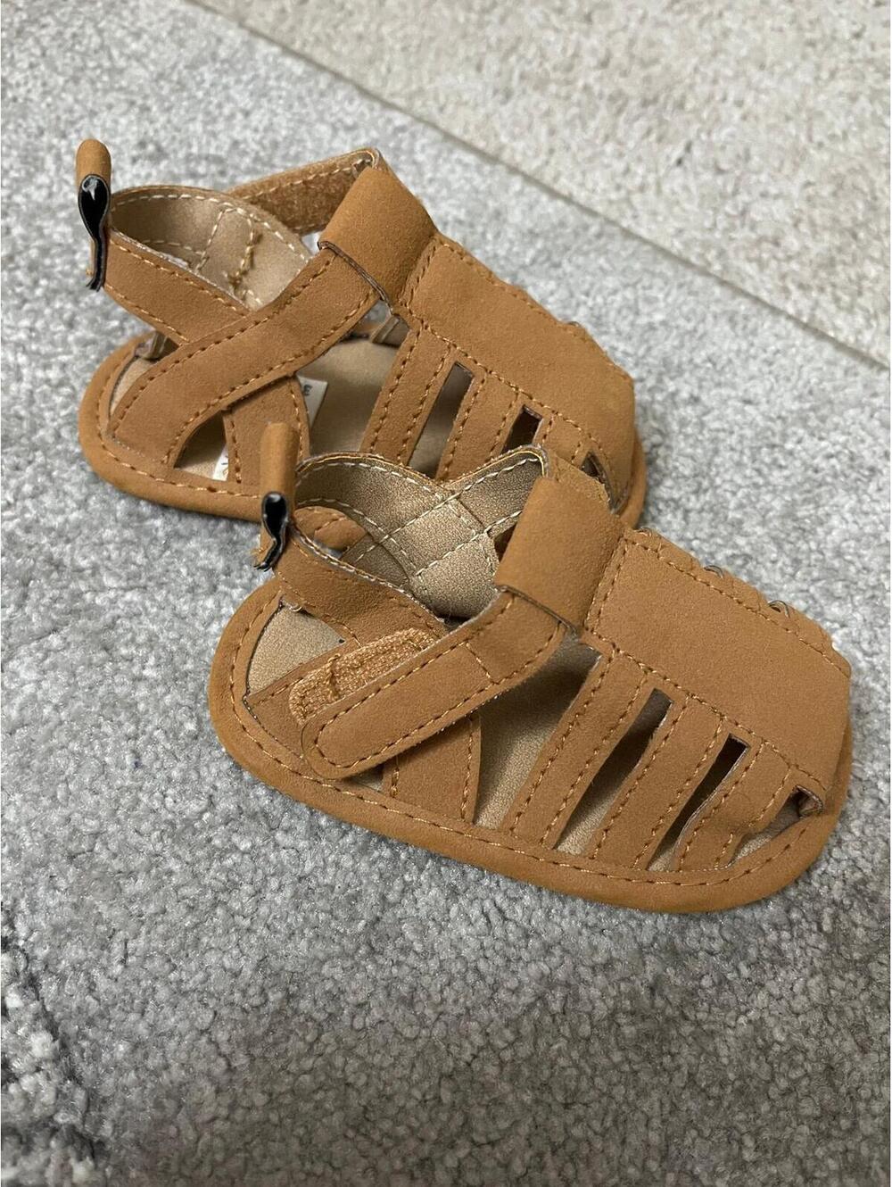 Tan Goldbug baby Sandals 3-6 Months Easy Lightweight Comfy